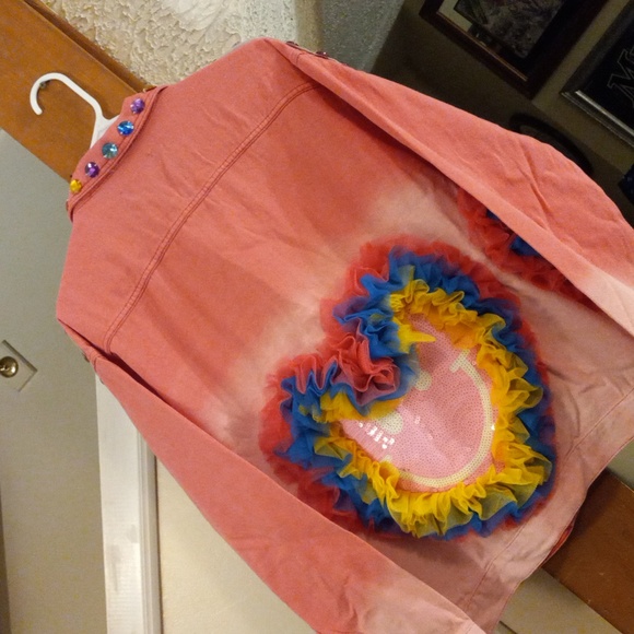 KAWAII PINK DENIM JACKET, Rainbow, Medium/large - Picture 11 of 16